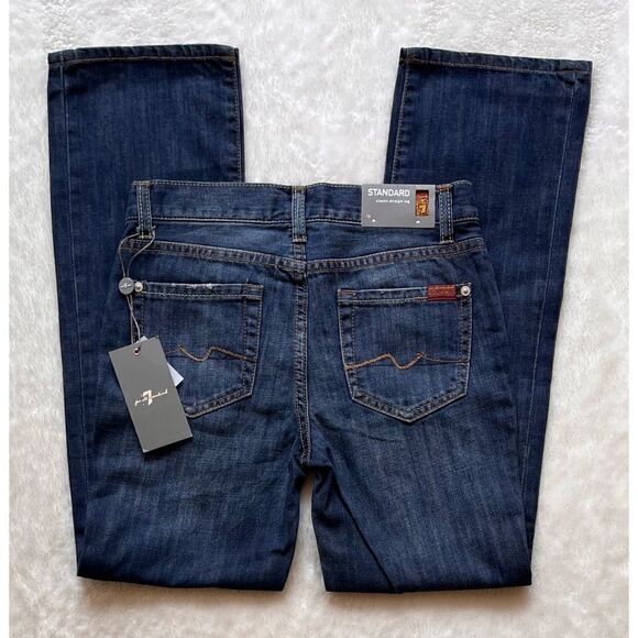 NWT 7 For All Mankind 7FAM Boy's Standard Classic Straight Leg Jeans, Size 10 - Picture 8 of 9
